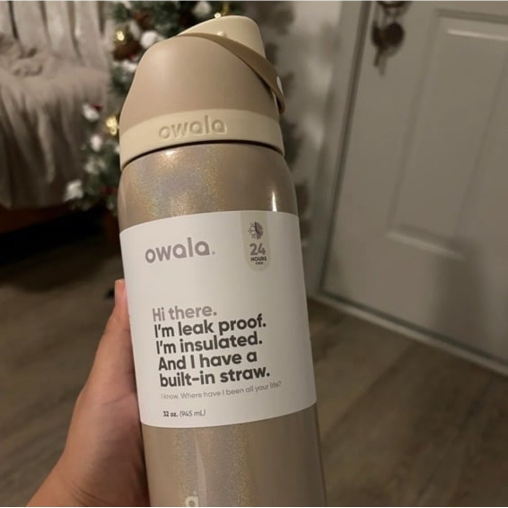 OWALA 32 oz 082-04- 1661 Stainless Steel Water Bottle HOLIDAY MAGIC Viral TikTok